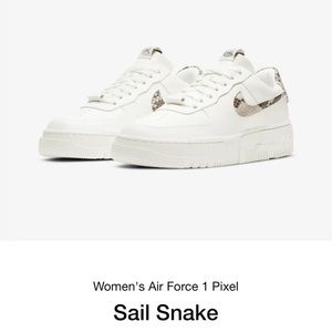 Women’s Air Force 1 Pixel - Sail Snake - size: 7 US womens